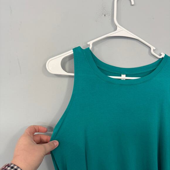 Yee Sleeveless Tank Top Swing Mini Dress Size Small Rayon & Spandex w/ Pockets - Picture 3 of 6